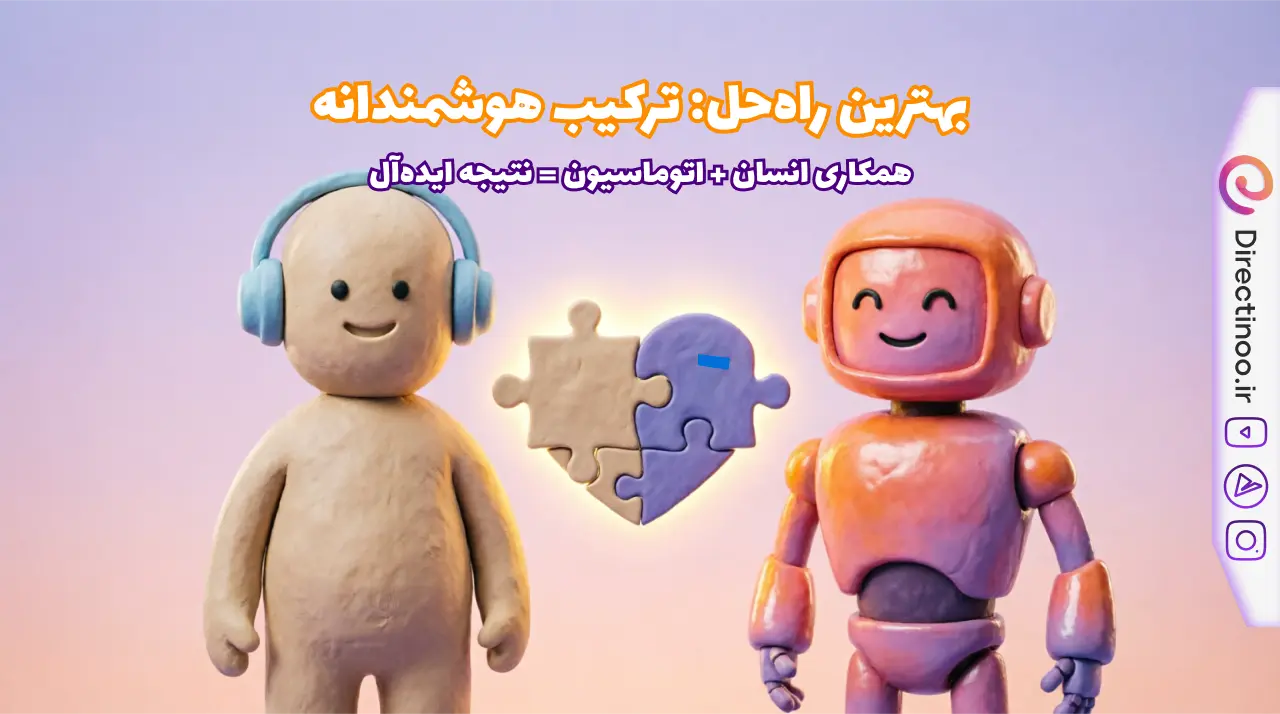 همکاری ادمین انسانی و سیستم اتوماسیون دایرکت - راه‌حل ترکیبی